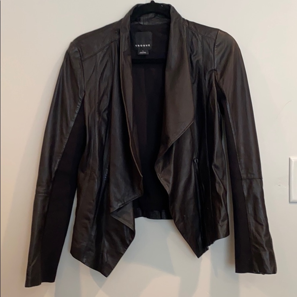 Black Leather Trouvé Jacket